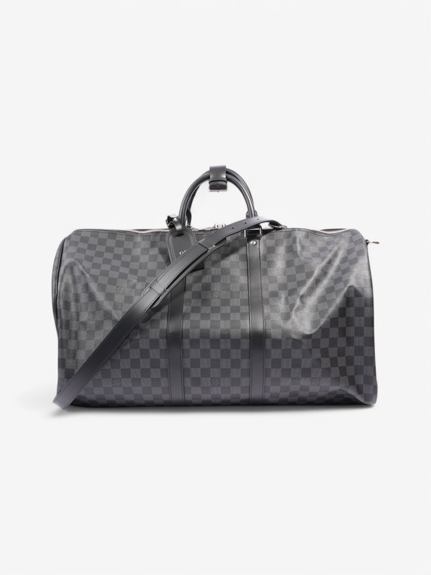 Louis Vuitton Keepall Bandouliere Graphite Coated 55 Damier Canvas Coated Canvas Apparel