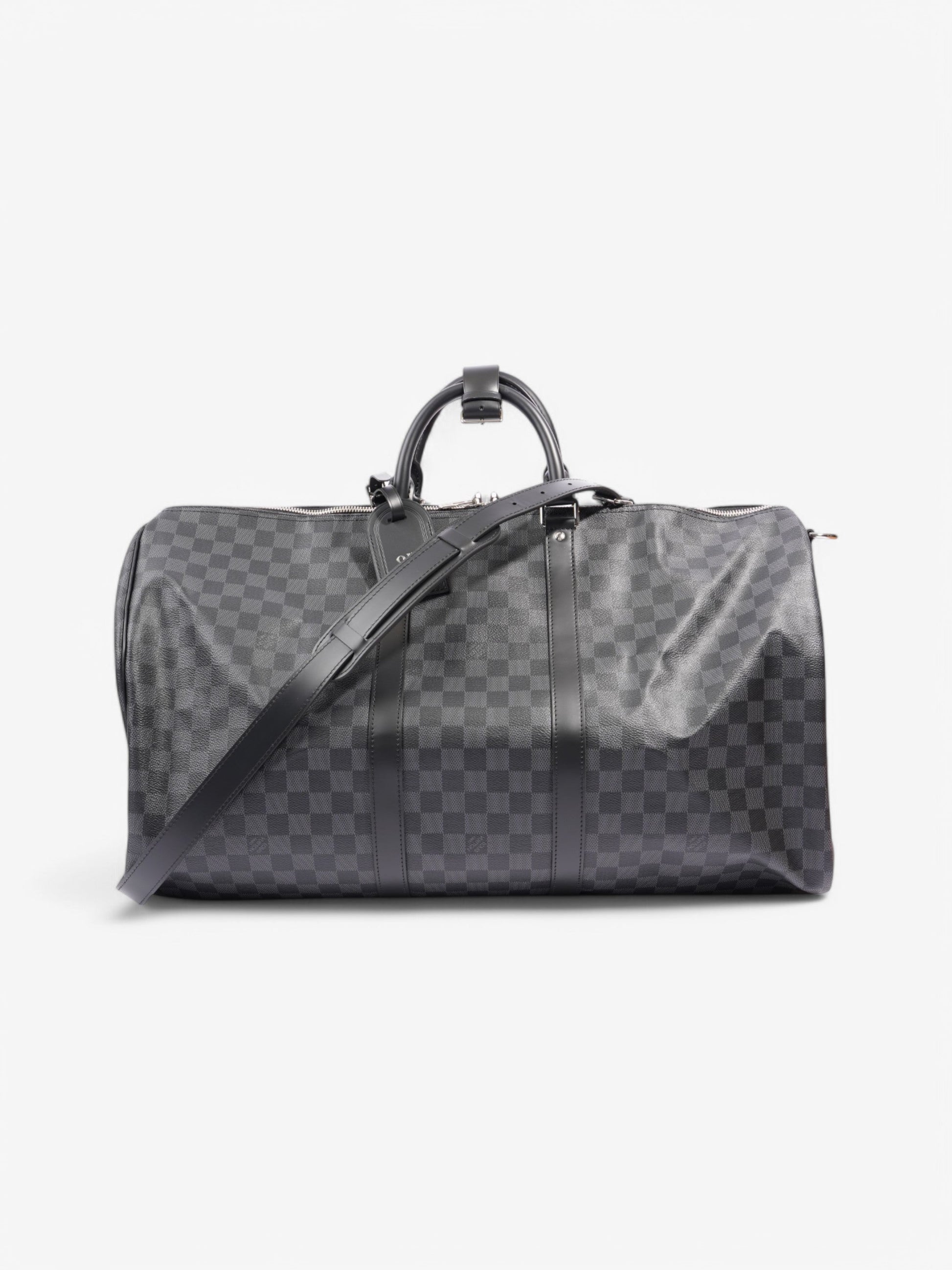 Louis Vuitton Keepall Bandouliere Graphite Coated 55 Damier Canvas Coated Canvas Apparel