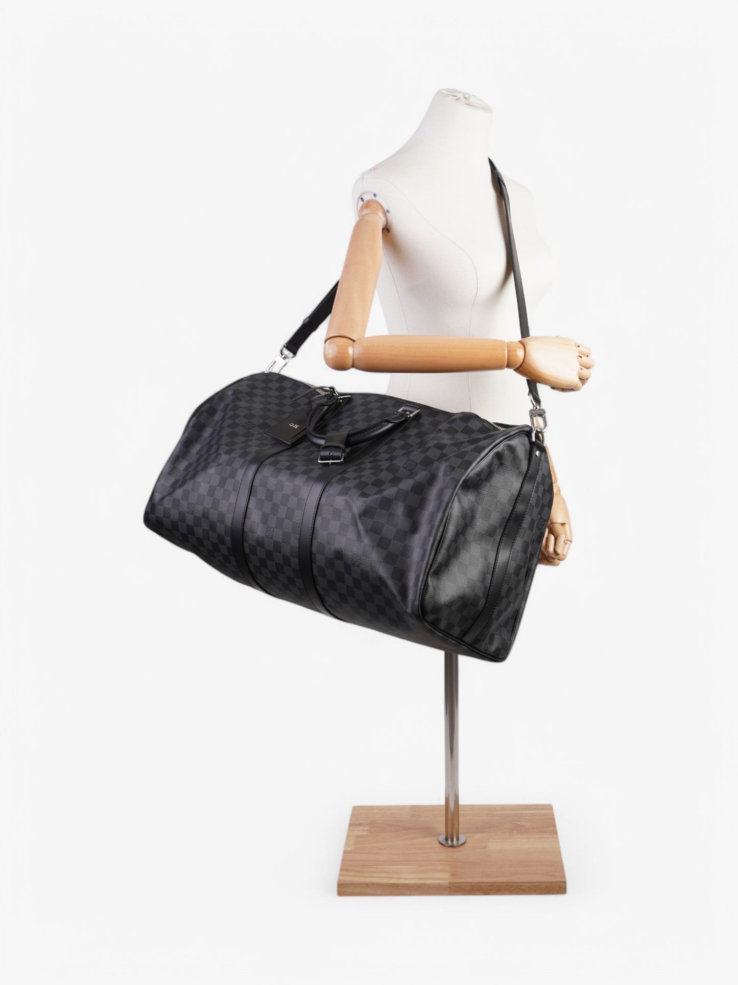 Louis Vuitton Keepall Bandouliere Graphite Coated 55 Damier Canvas Coated Canvas Apparel
