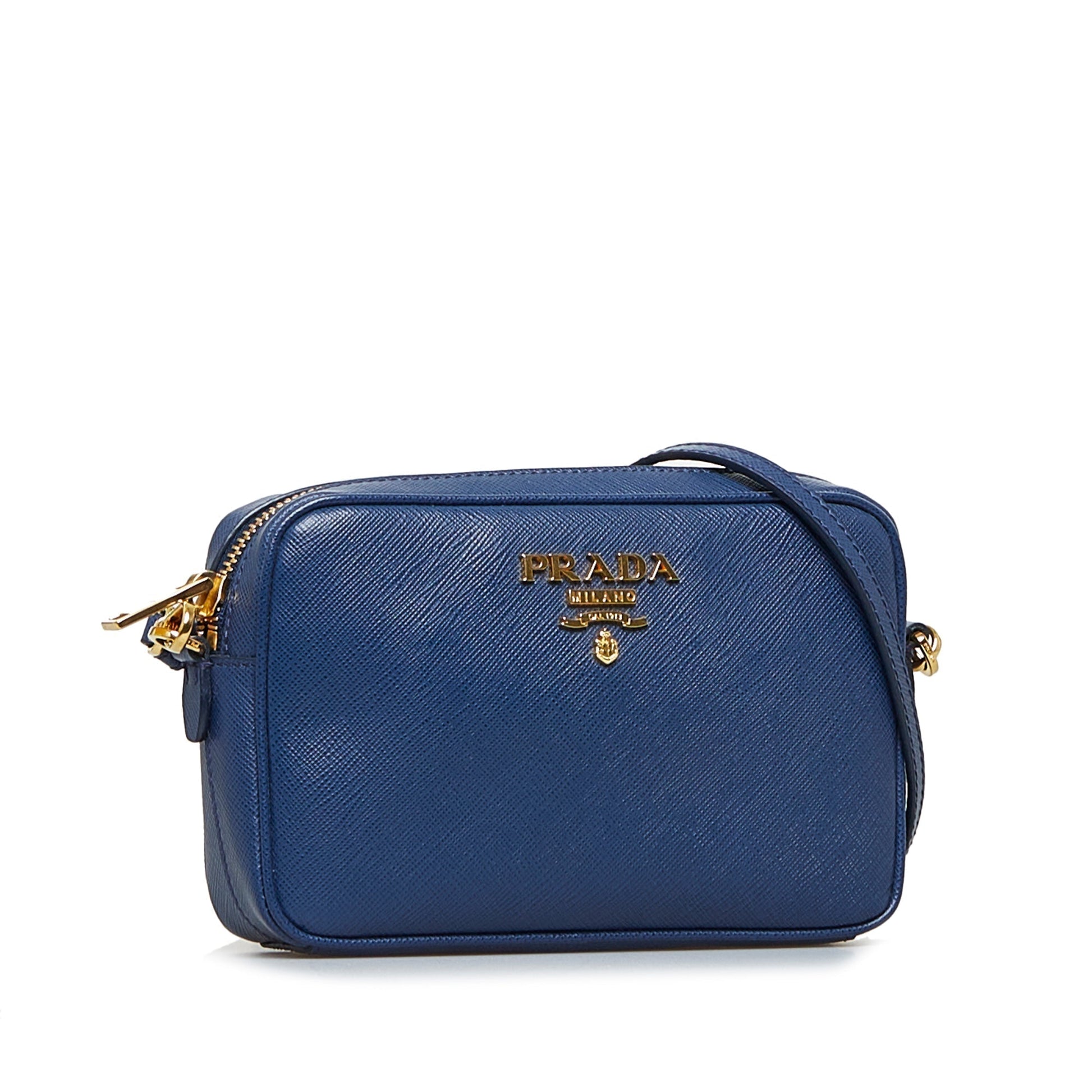 Prada Crossbody Bag Saffiano Blue Small