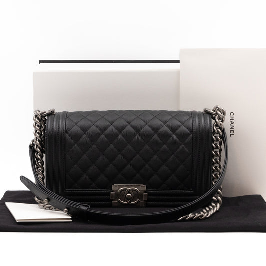 Chanel Boy Bag Medium Caviar Leather