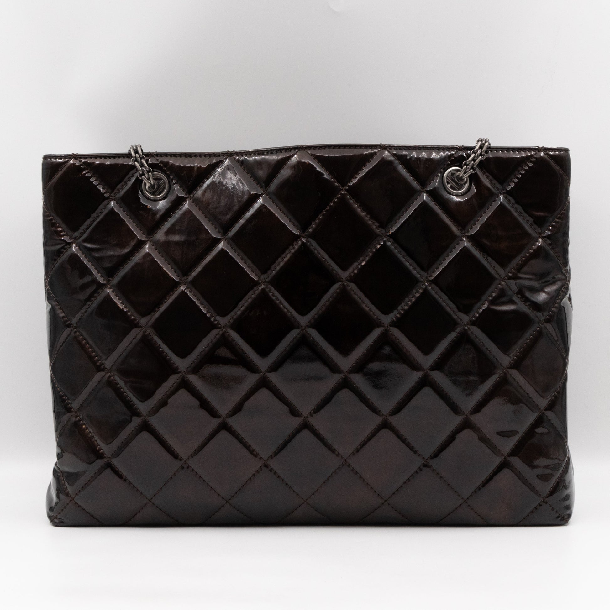 Chanel Reissue East West Tote Quilted Burgundy Patent Leather