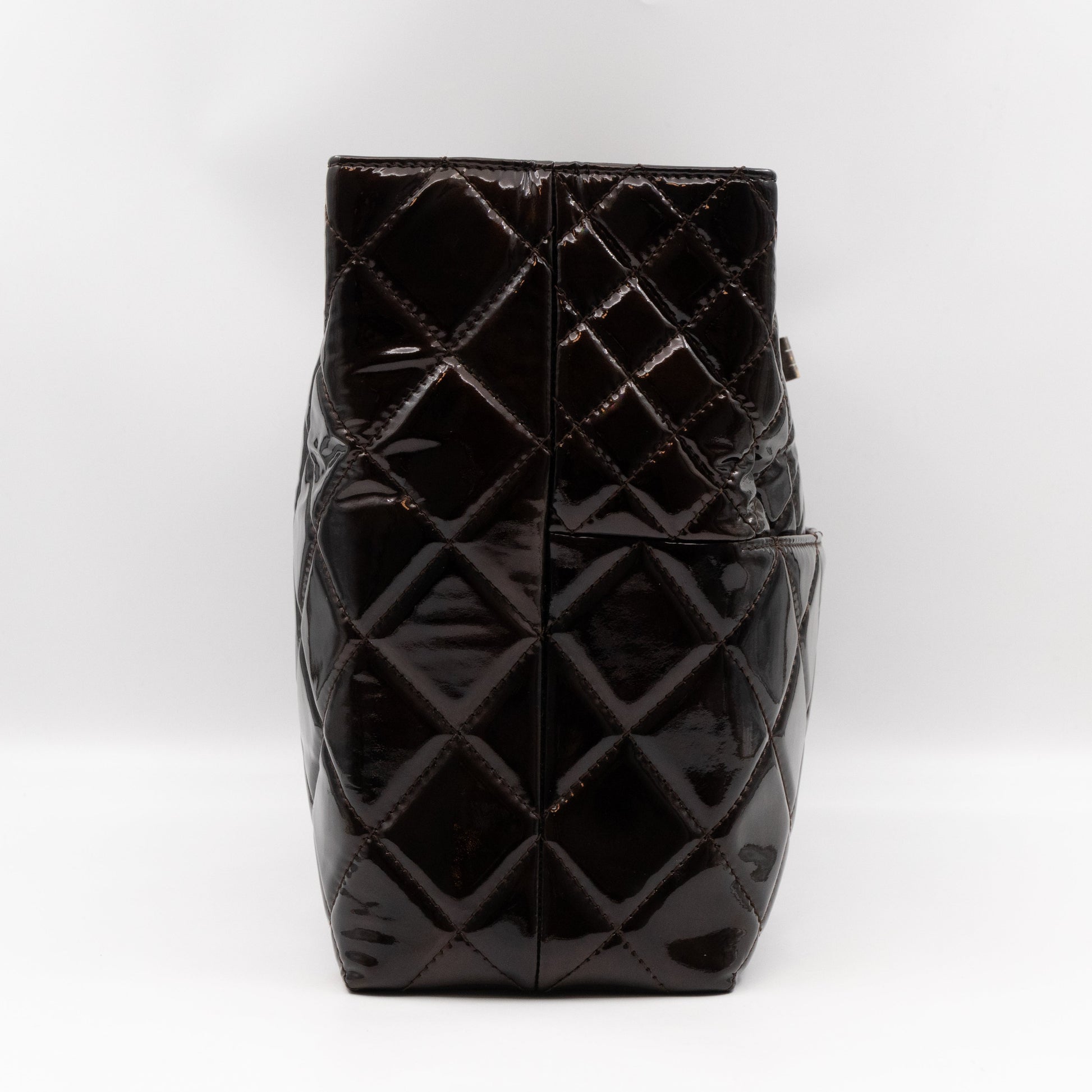 Chanel Reissue East West Tote Quilted Burgundy Patent Leather