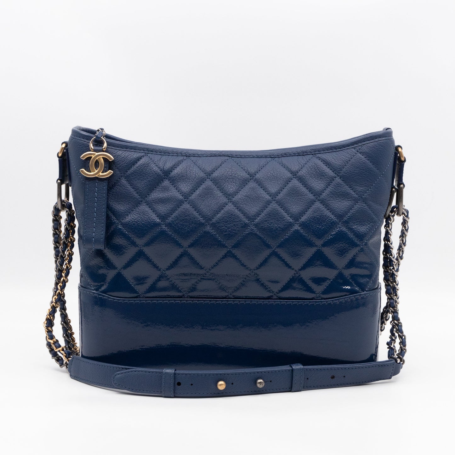 Chanel Gabrielle Hobo Large Dark Blue Goatskin Leather
