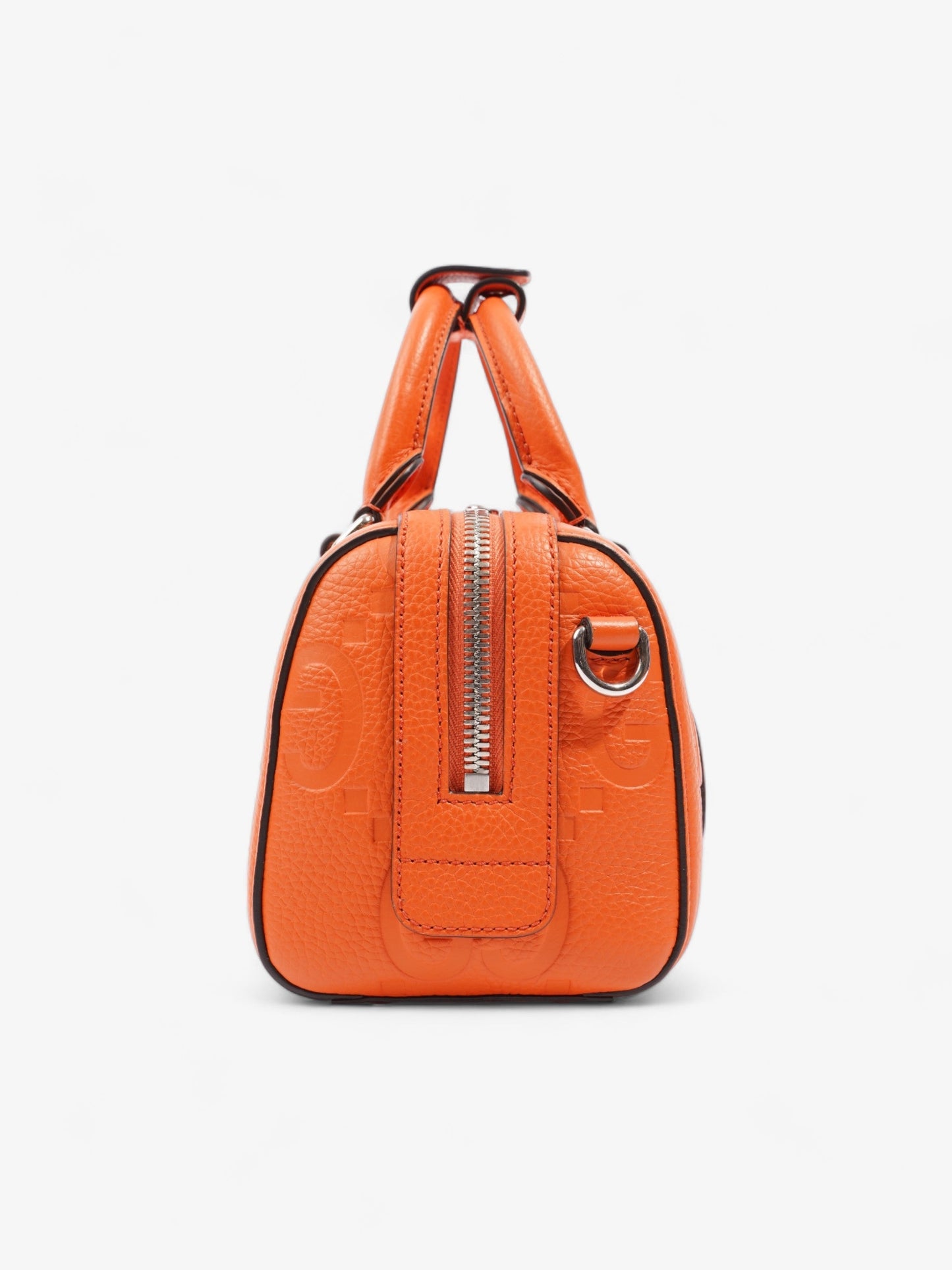 Gucci Jumbo Duffle Orange Travel Bag Leather Mini
