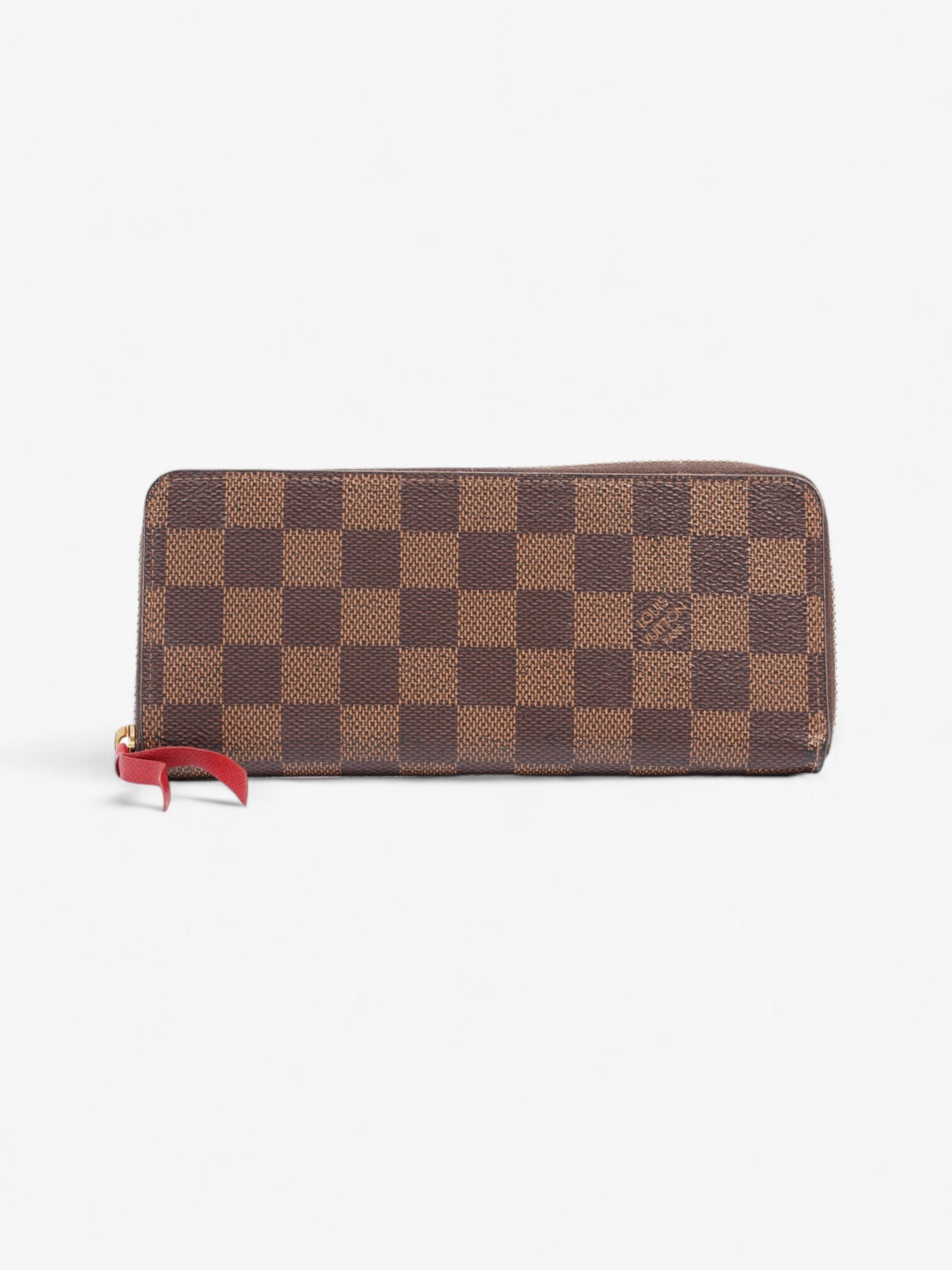 Louis Vuitton Clemence Ebene Coated Damier Canvas Coated Canvas Wallet Case Coated Canvas