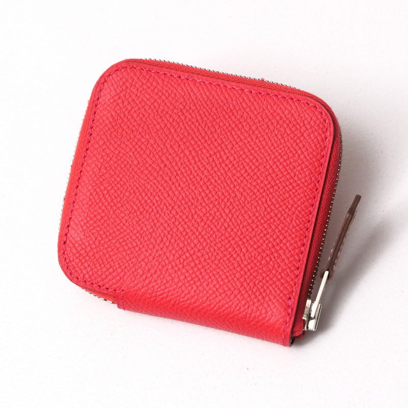 Pouch Epsom Metal: Della Cavalleria Azap Compact Pink Silver Travel Bag