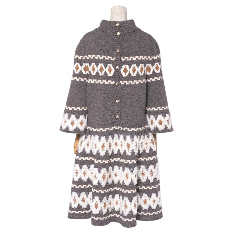 Chanel one piece knit mocha 44 Gray Handbag