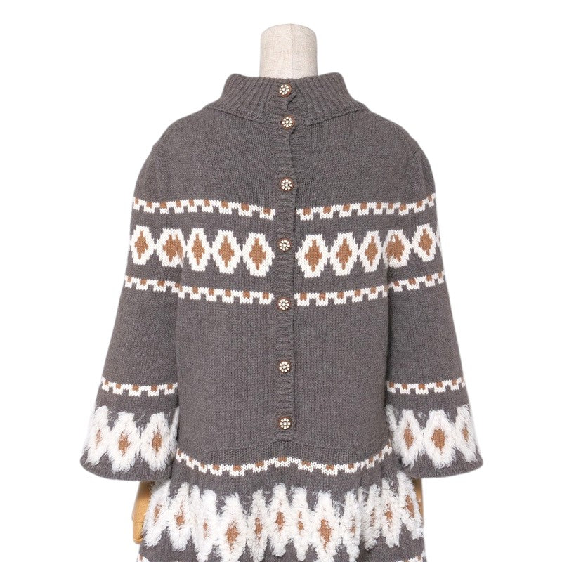 Chanel one piece knit mocha 44 Gray Handbag
