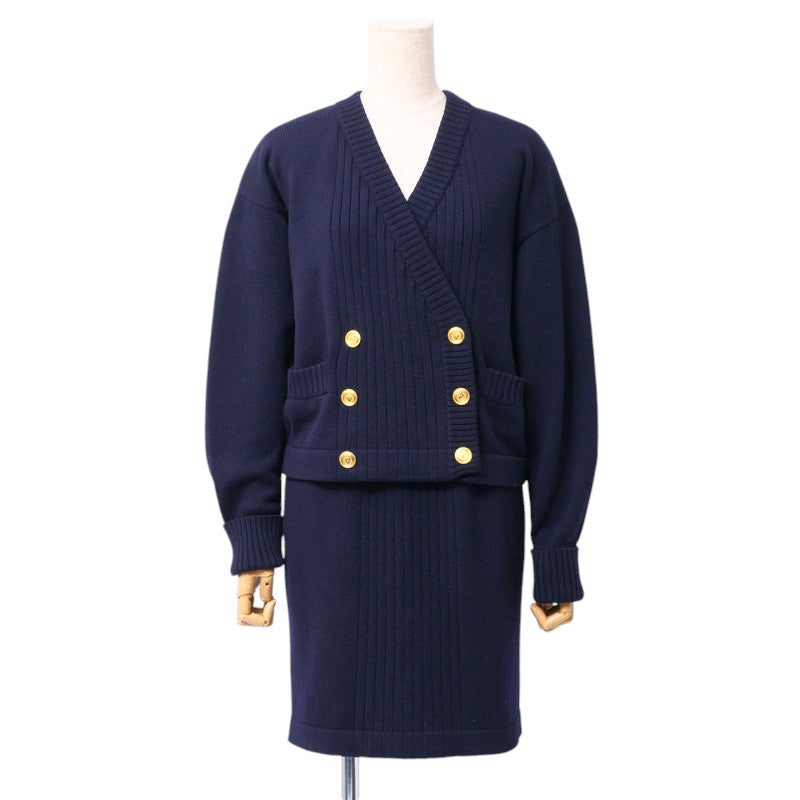 Chanel setup knit Navy 38 Handbag