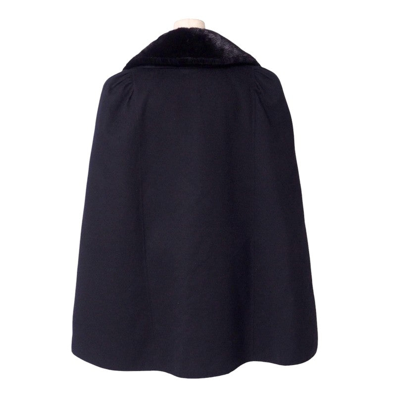 Fendi Poncho Wool Women Handbag Black Travel Bag