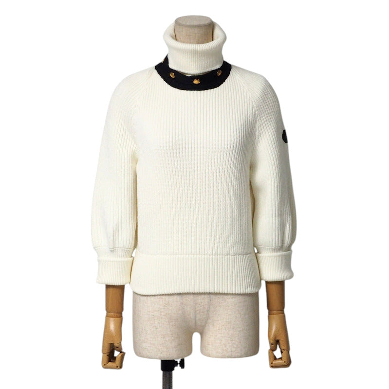 Louis Vuitton sweater knit Bicolor x buttons Black White Gold Apparel