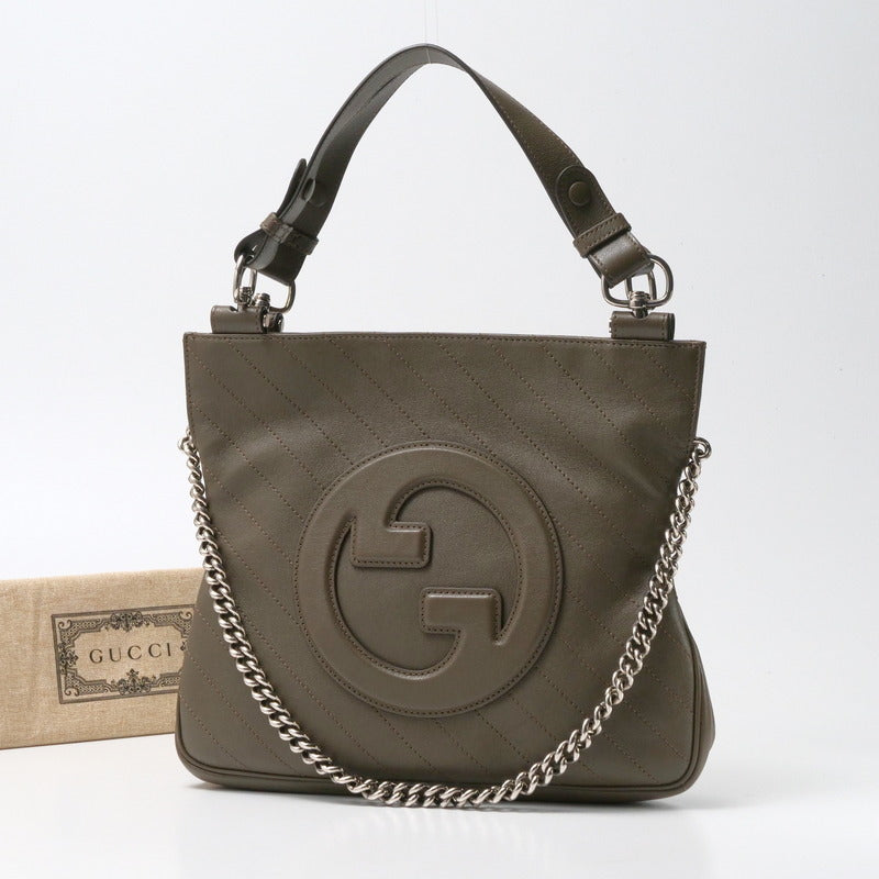 Gucci Ra3617 Leather Khaki Handbag