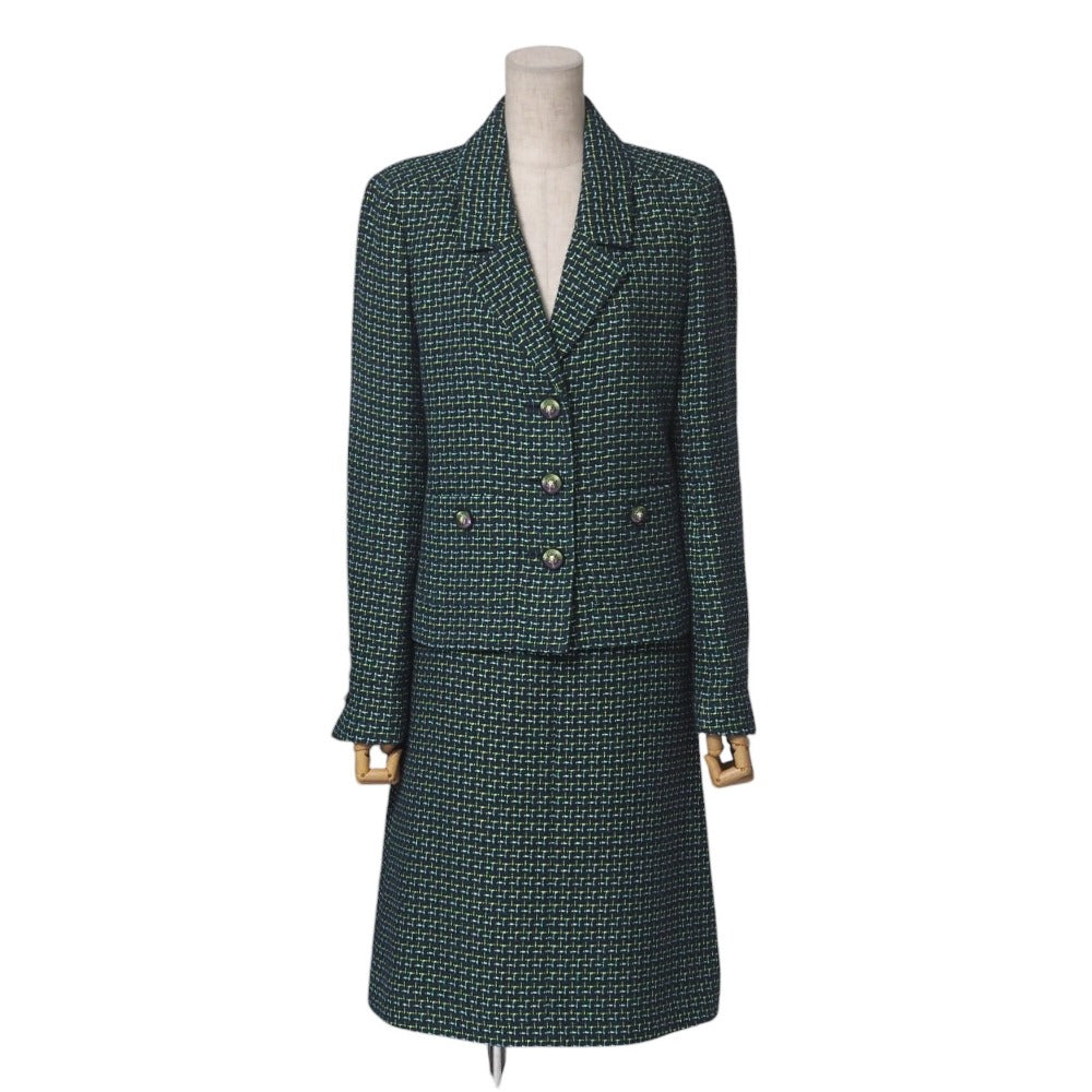 Chanel suit tweed 36 Green Handbag