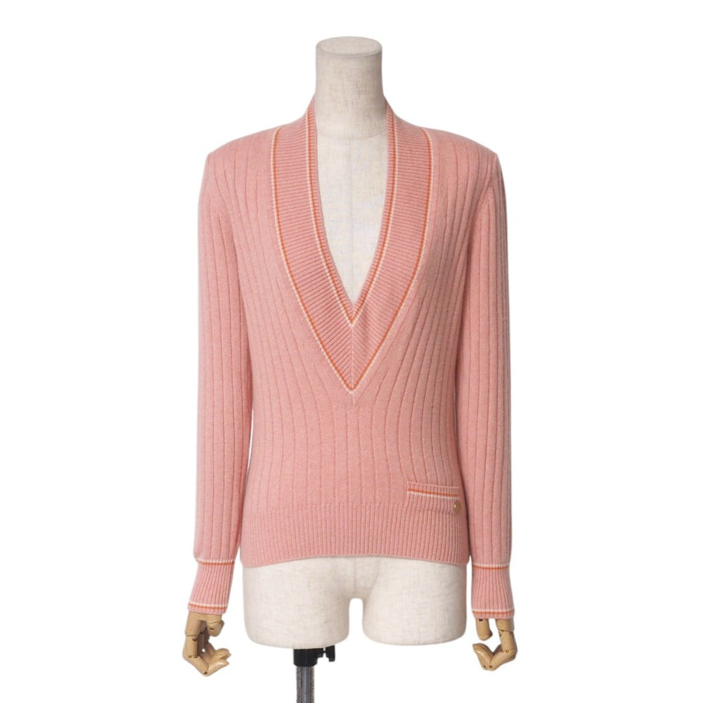 Chanel knit cashmere No Pink Handbag