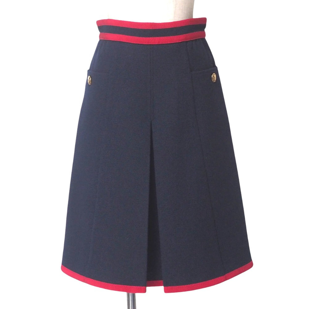 Gucci 36 Wool Red Navy Apparel