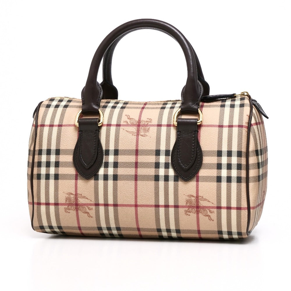 Burberry Pvc Women Handbag Black White Beige Travel Bag