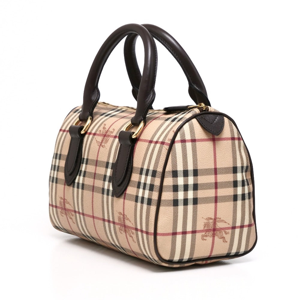 Burberry Pvc Women Handbag Black White Beige Travel Bag