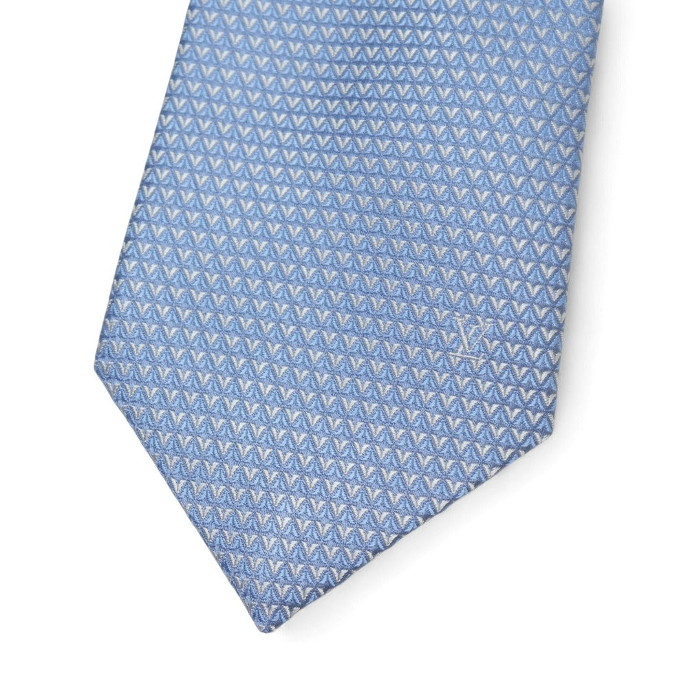 Louis Vuitton tie ダイヤモンドブイ 8CM 100 silk Blue Gray Handbag