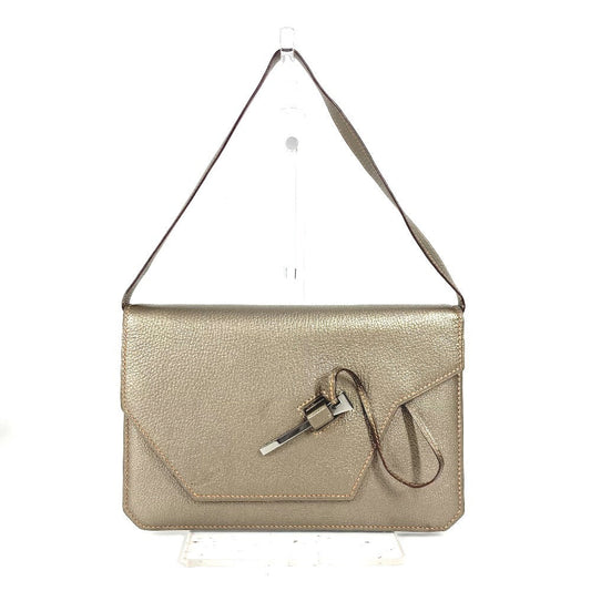 Shoulder Bag Shave Envelope Women Gold