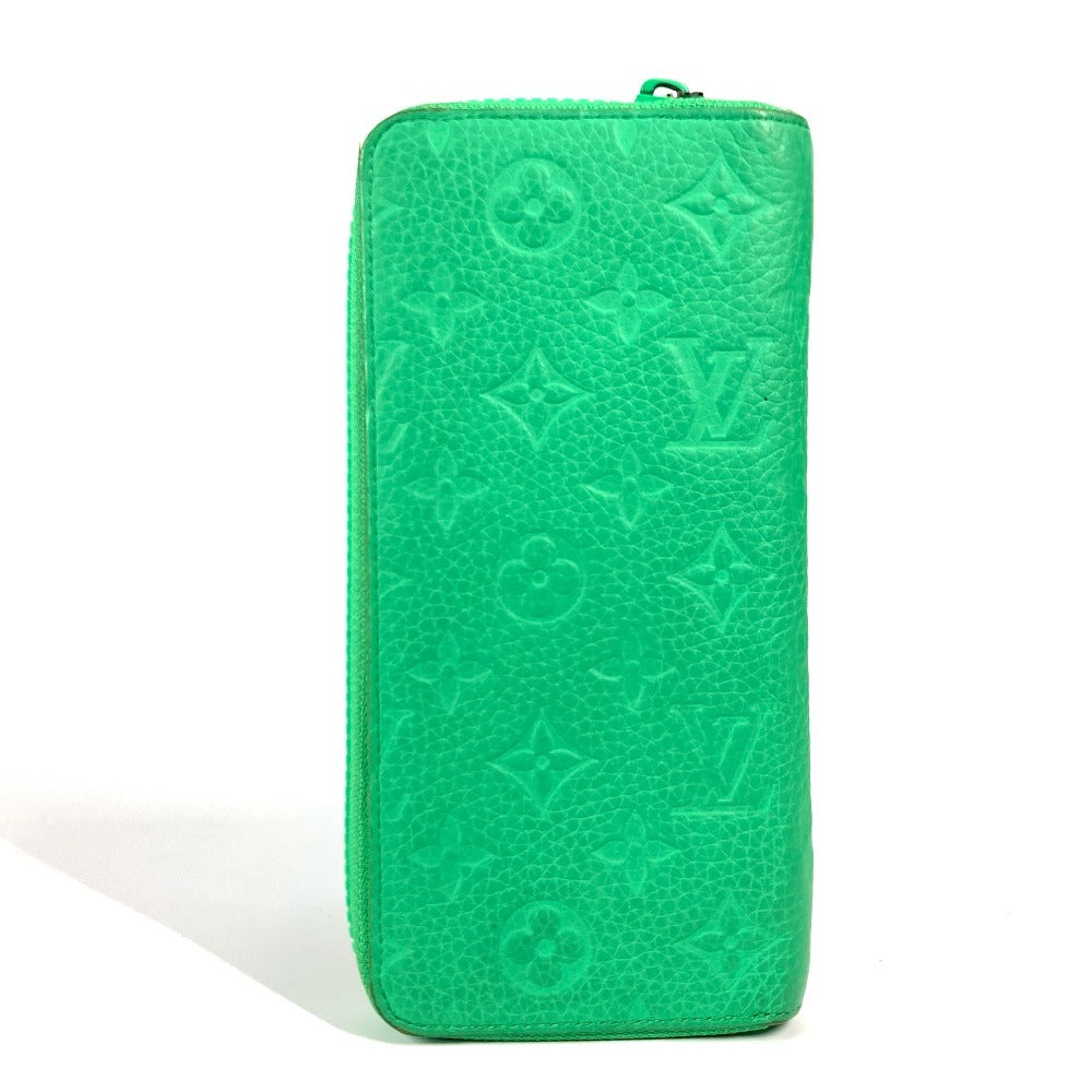 Louis Vuitton Long Purse M81549 Taurillon Clemence Monogram Leather Green Wallet Case