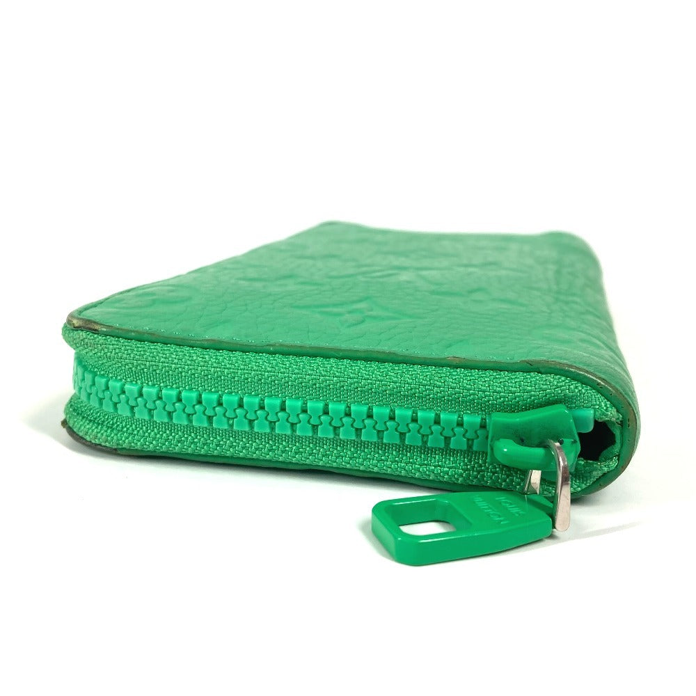 Louis Vuitton Long Purse M81549 Taurillon Clemence Monogram Leather Green Wallet Case