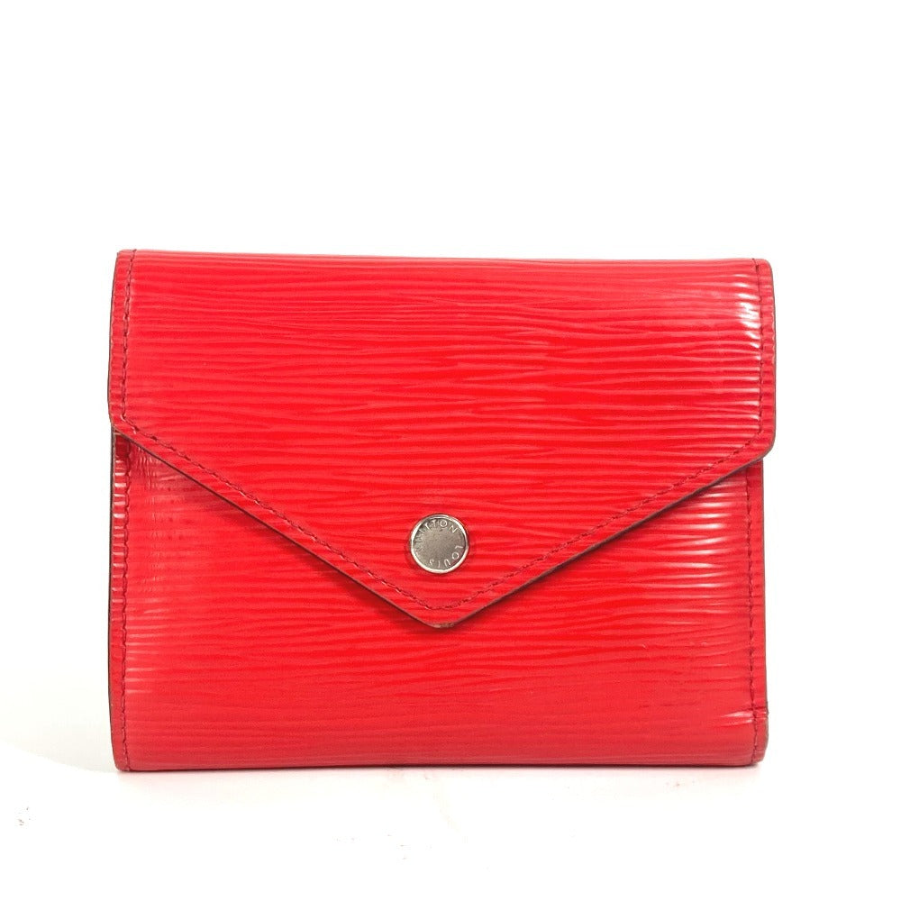 Louis Vuitton Trifold M62172 Epi Portefeuille Leather Red Wallet Case