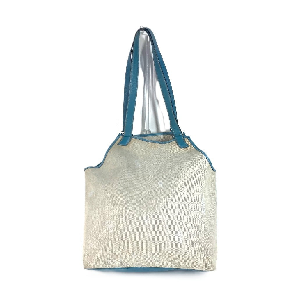 Hermes Shoulder Bag Shoulder Bag Tote Bag Giardinier Pm Leather Canvas Blue
