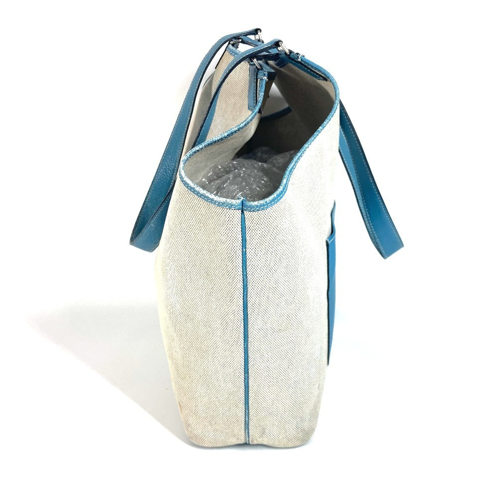 Hermes Shoulder Bag Shoulder Bag Tote Bag Giardinier Pm Leather Canvas Blue