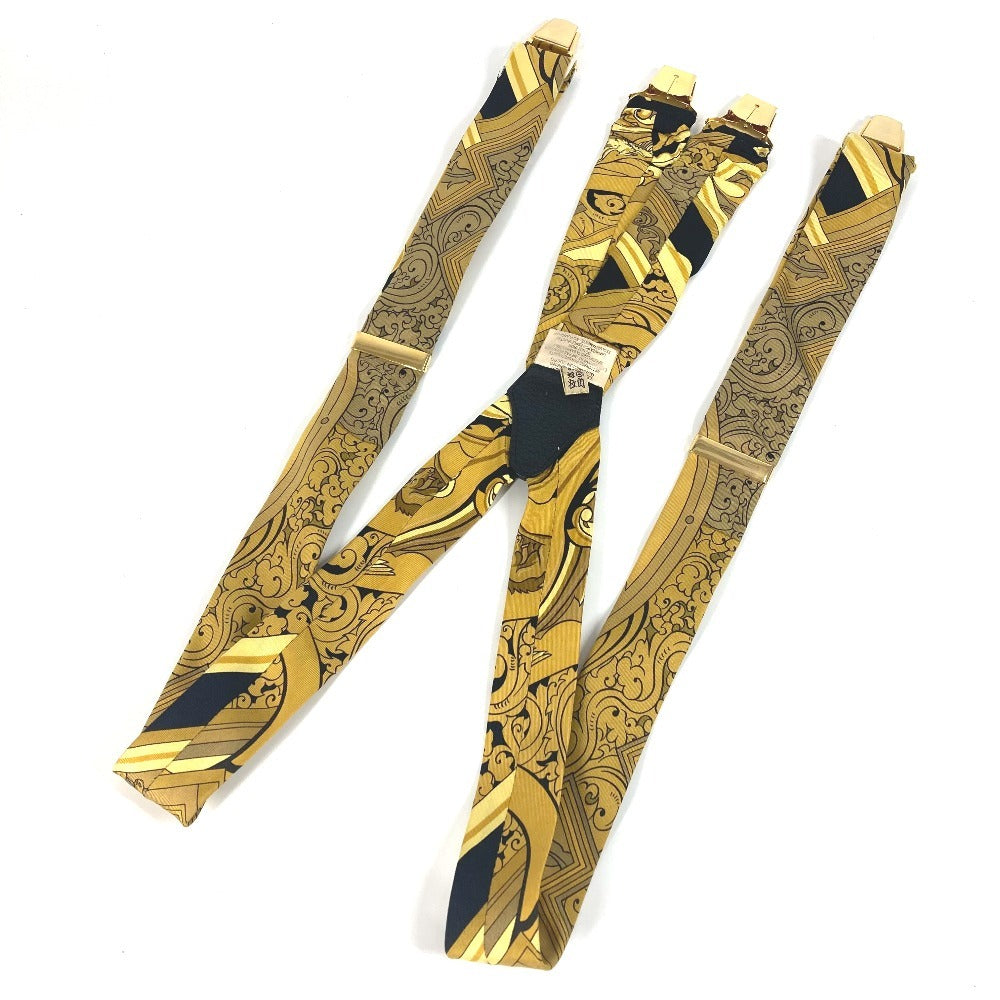 Suspenders Silk Yellow Overall Handle Handbag Travel Bag
