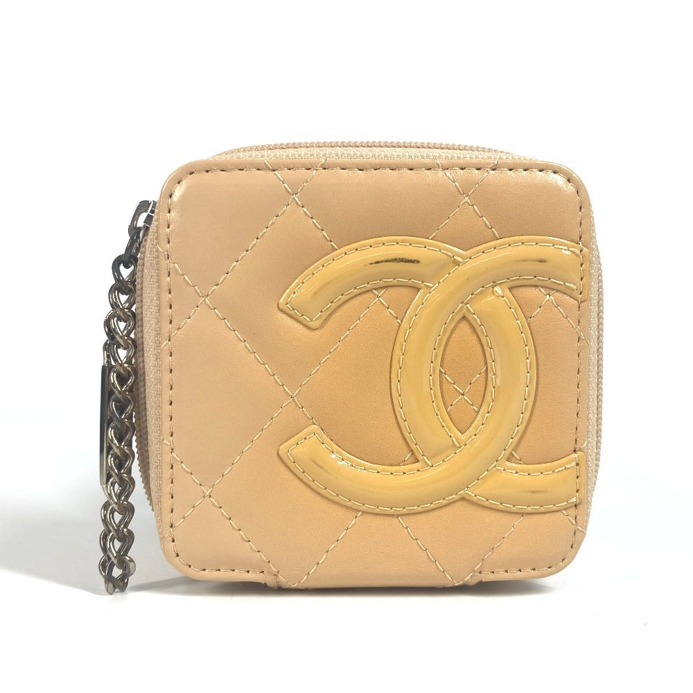 Chanel Cambon line CC COCO Mark Beige Leather Handbag Rb 9