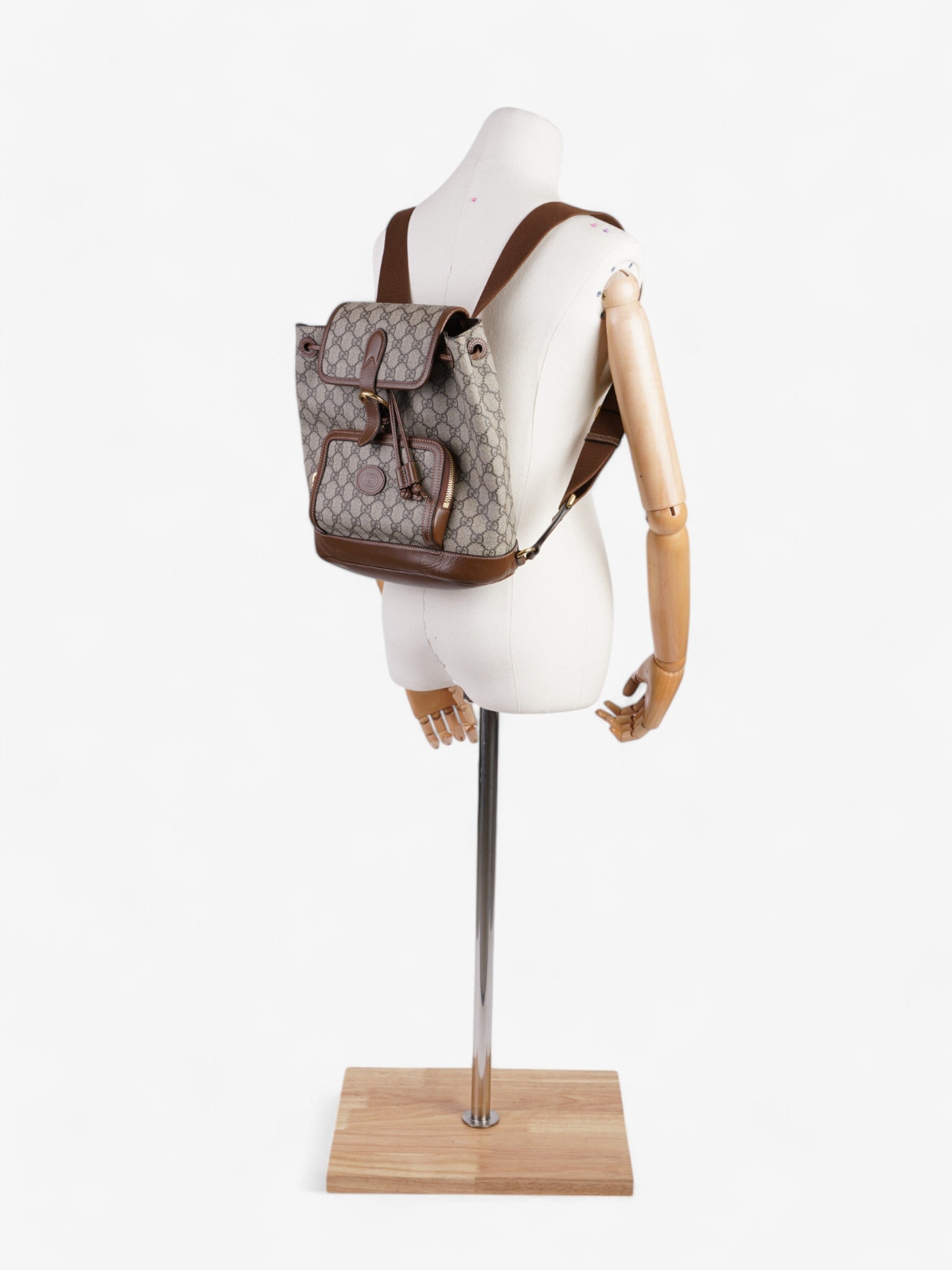Gucci Backpack Supreme Canvas Brown