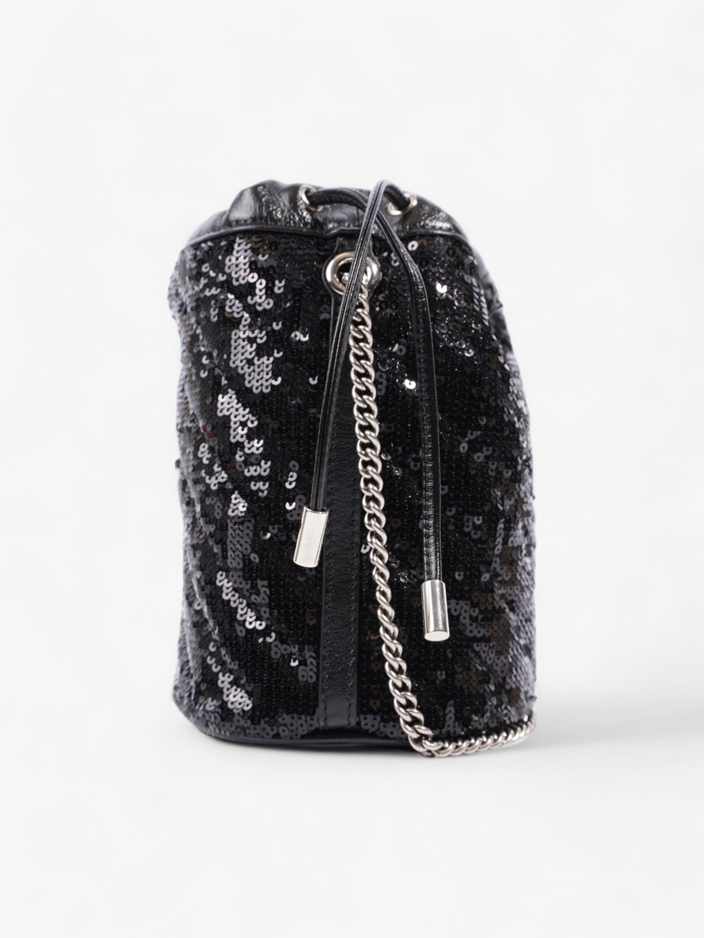 Gucci Marmont Bag Sequin Black Bucket Crossbody Bag