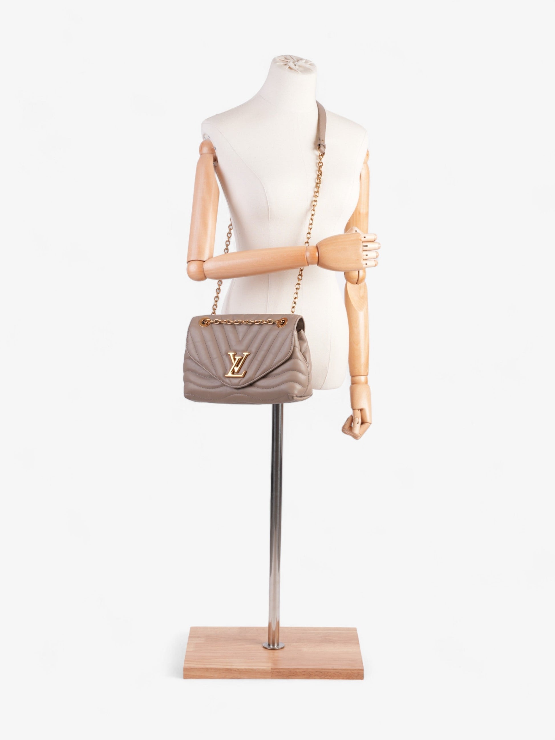 Louis Vuitton New Wave Taupe MM Leather Calfskin Handbag