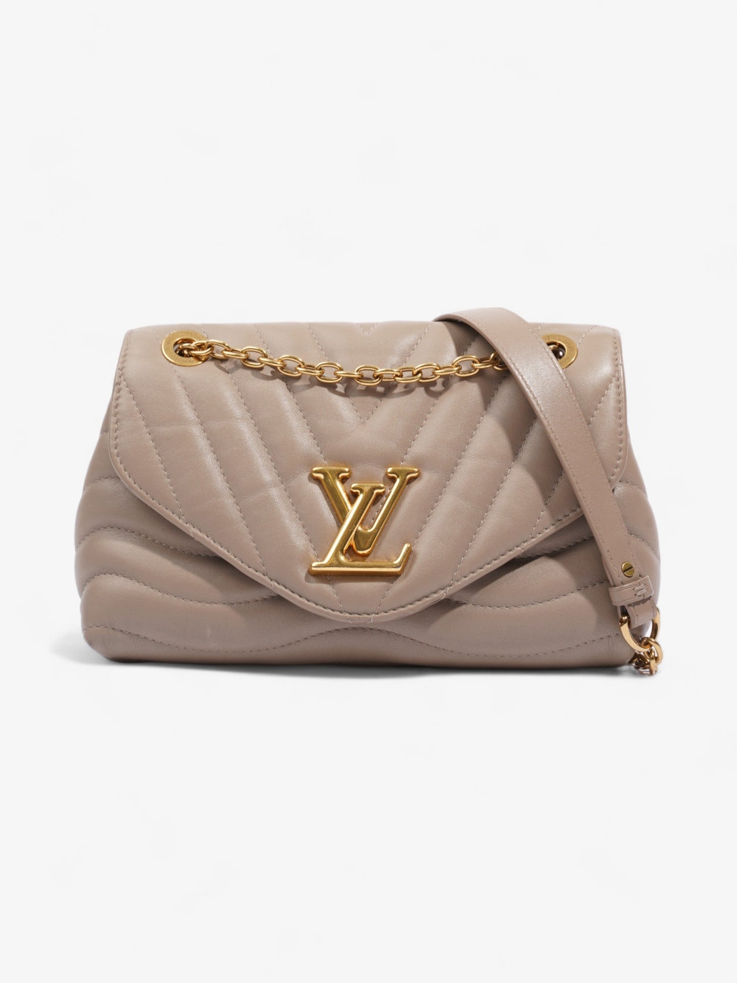 Louis Vuitton New Wave Taupe MM Leather Calfskin Handbag