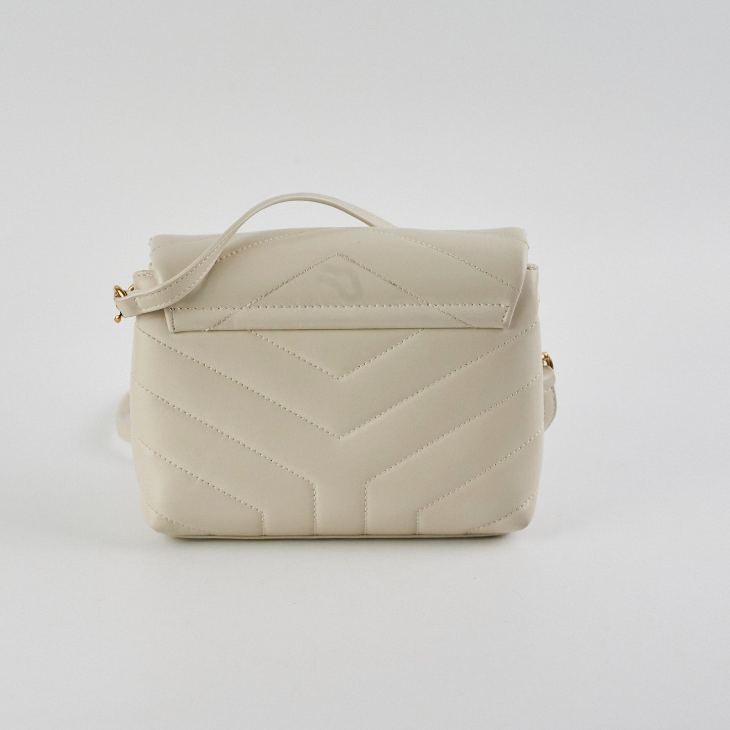 YSL Saint Laurent Lou Lou Crossbody Bag White Toy