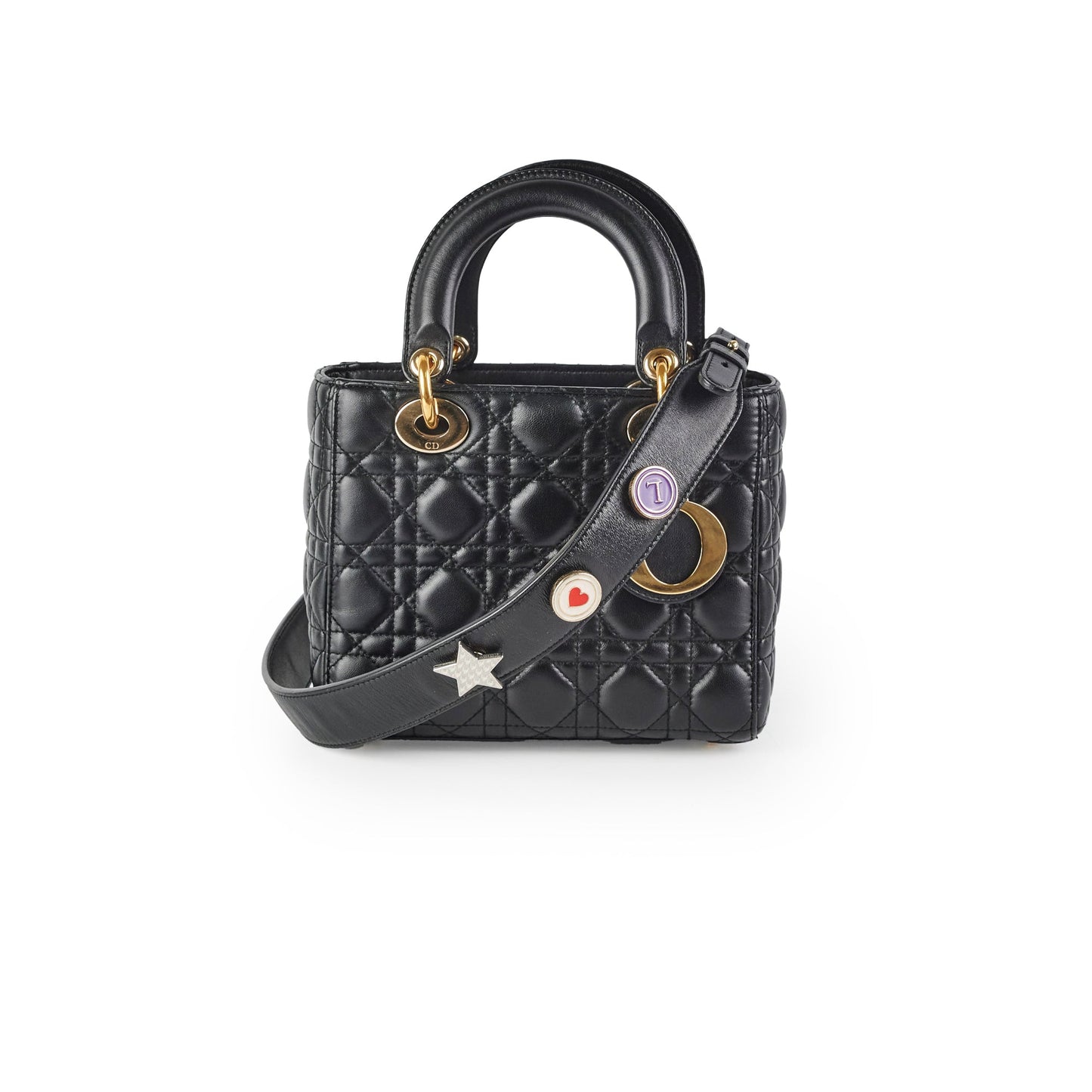 Dior Christian Lady Crossbody Bag Black Small Lady Dior Black