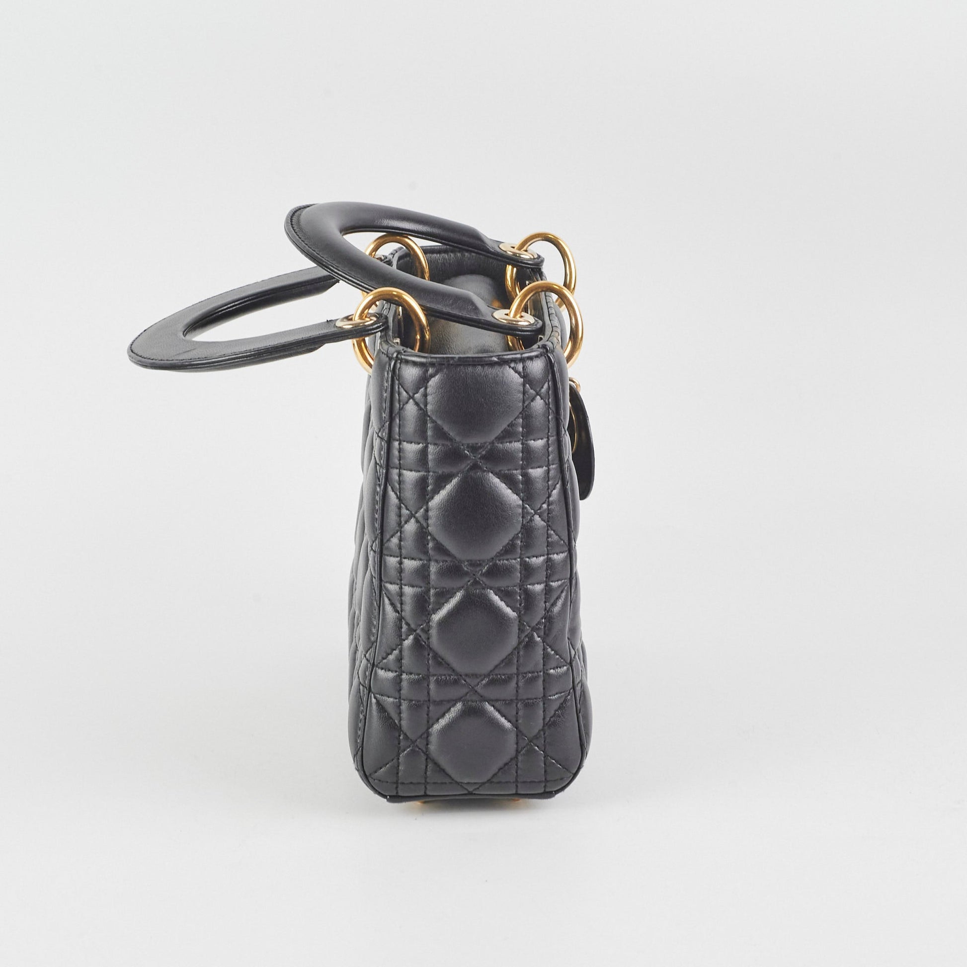 Dior Christian Lady Crossbody Bag Black Small Lady Dior Black