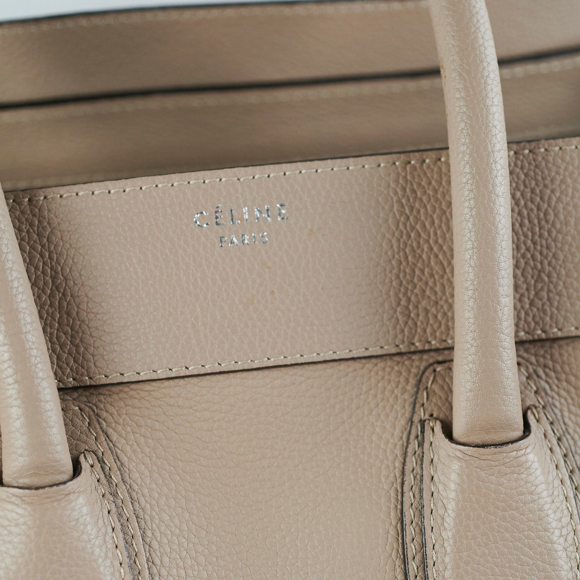 Luxury Micro Luggage Tote Handbag Beige Tote Bag