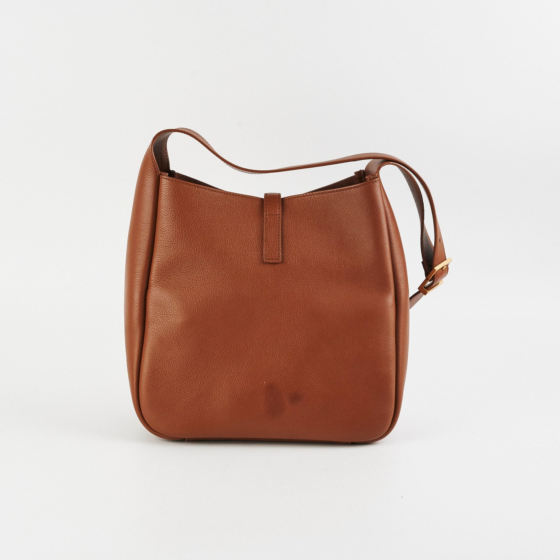 YSL Saint Laurent Le Tote Leather Brown Shoulder Bag