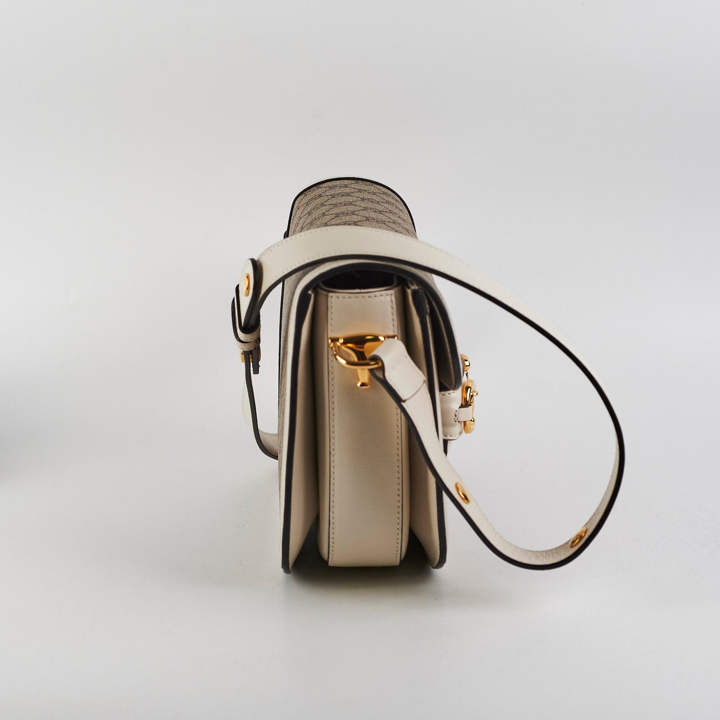 Gucci Horsebit Ivory Shoulder Bag