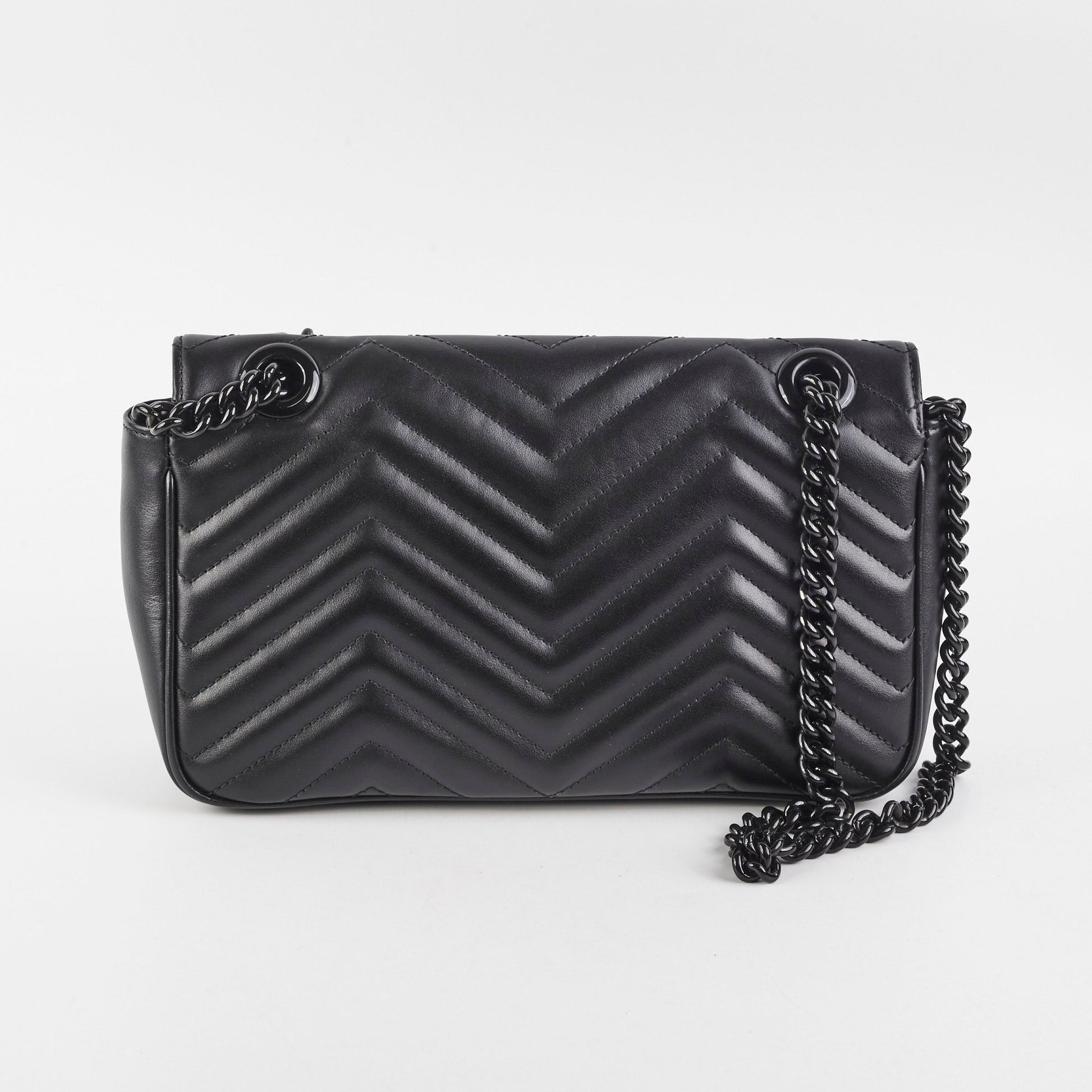 Gucci Marmont Shoulder Bag Black Small Crossbody Bag 6