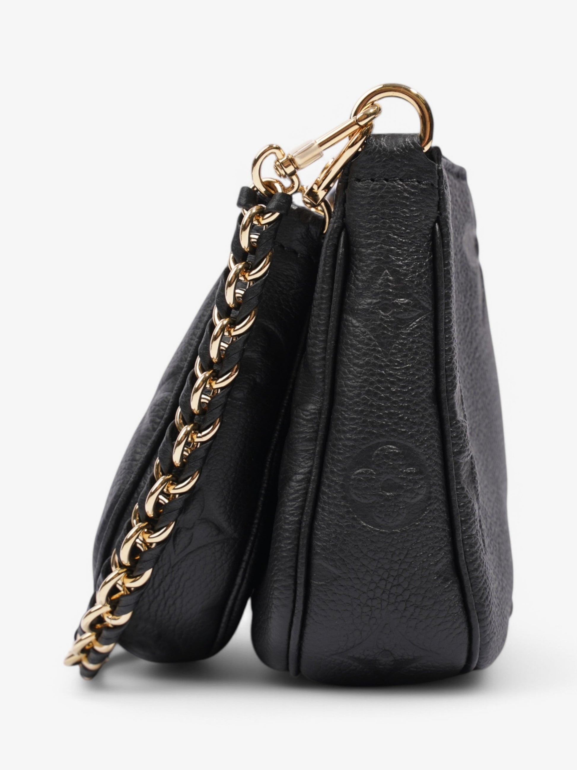 Louis Vuitton Multi Pochette Accessoires Monogram Empreinte Leather Black Clutch Bag