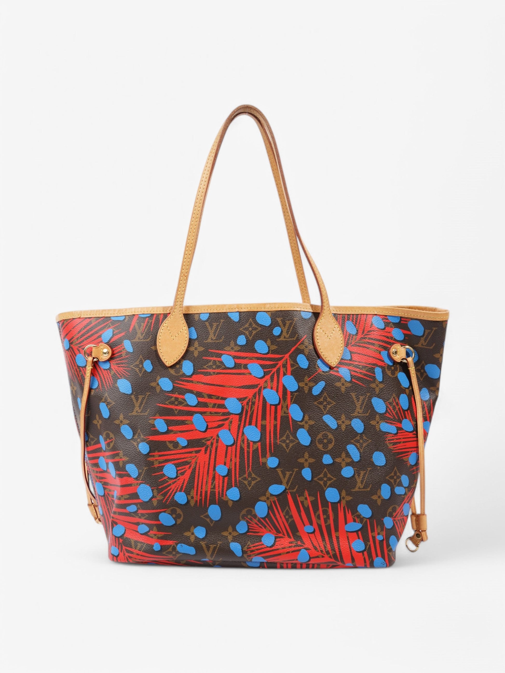 Louis Vuitton Neverfull Coated MM Monogram Canvas Coated Canvas Blue Apparel