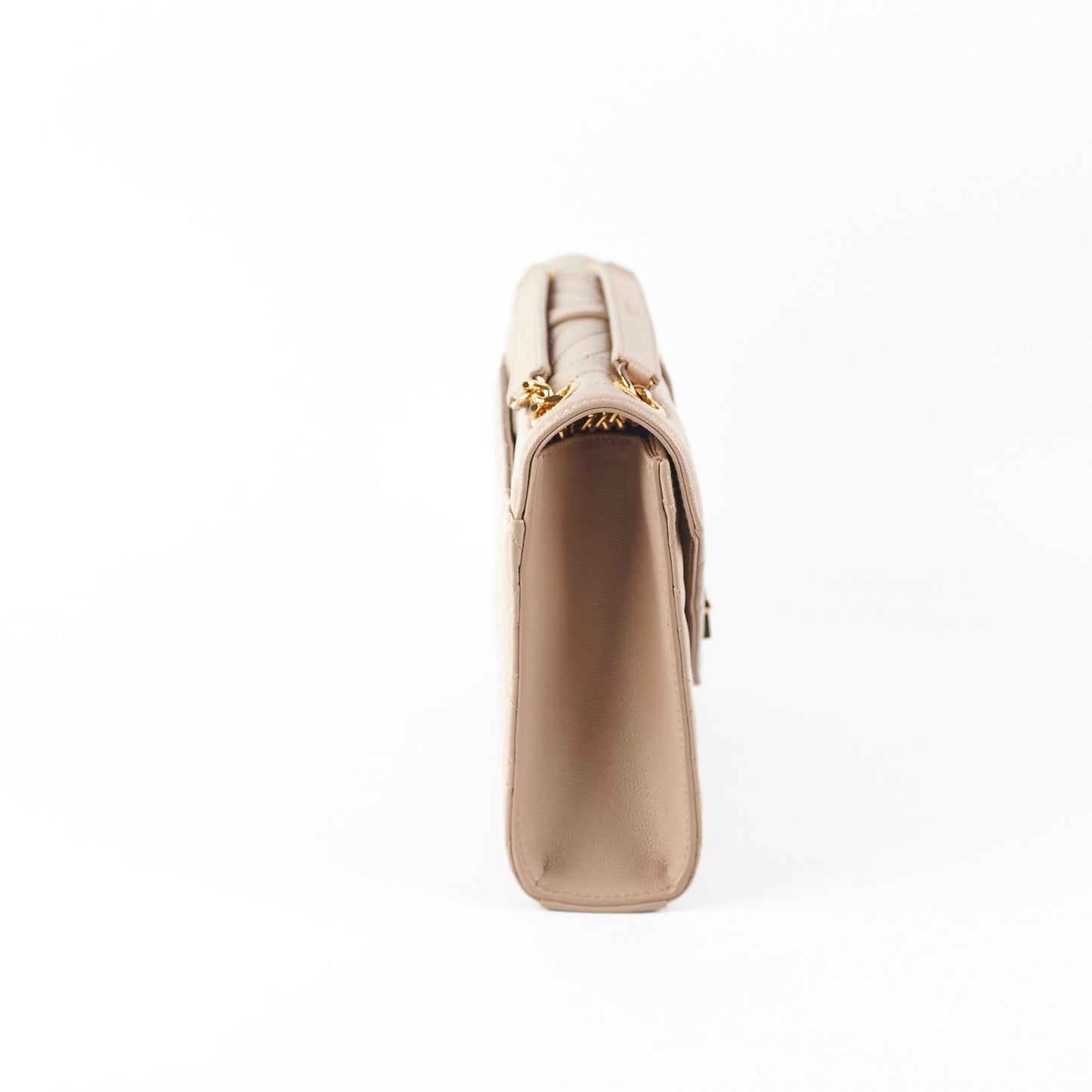 YSL Saint Laurent Envelope Bag Quilted Beige Shoulder Bag