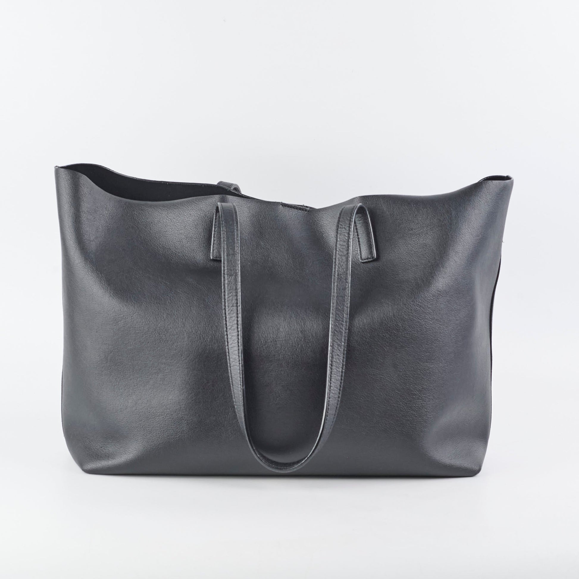 YSL Saint Laurent East West Shopping Shoulder Tote Leather Black Shoulder Bag