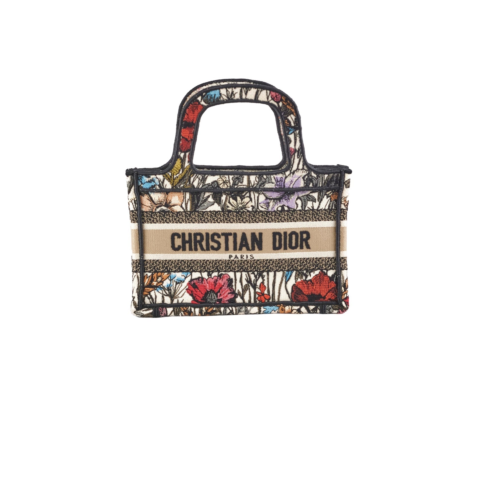 Dior Christian Book Tote Floral Mini Tote Bag