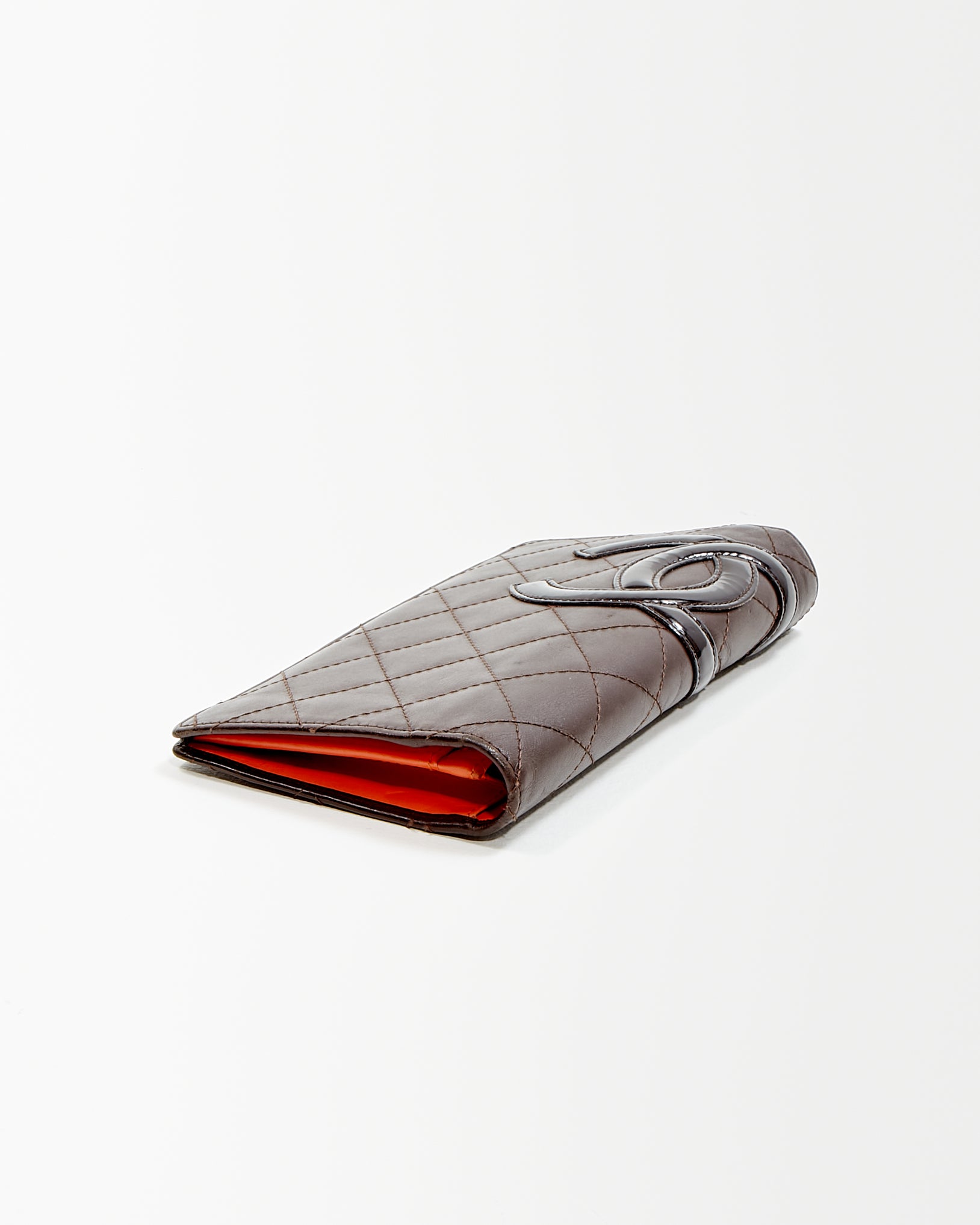 Chanel Brown Lambskin Quilted Cambon Flap Wallet