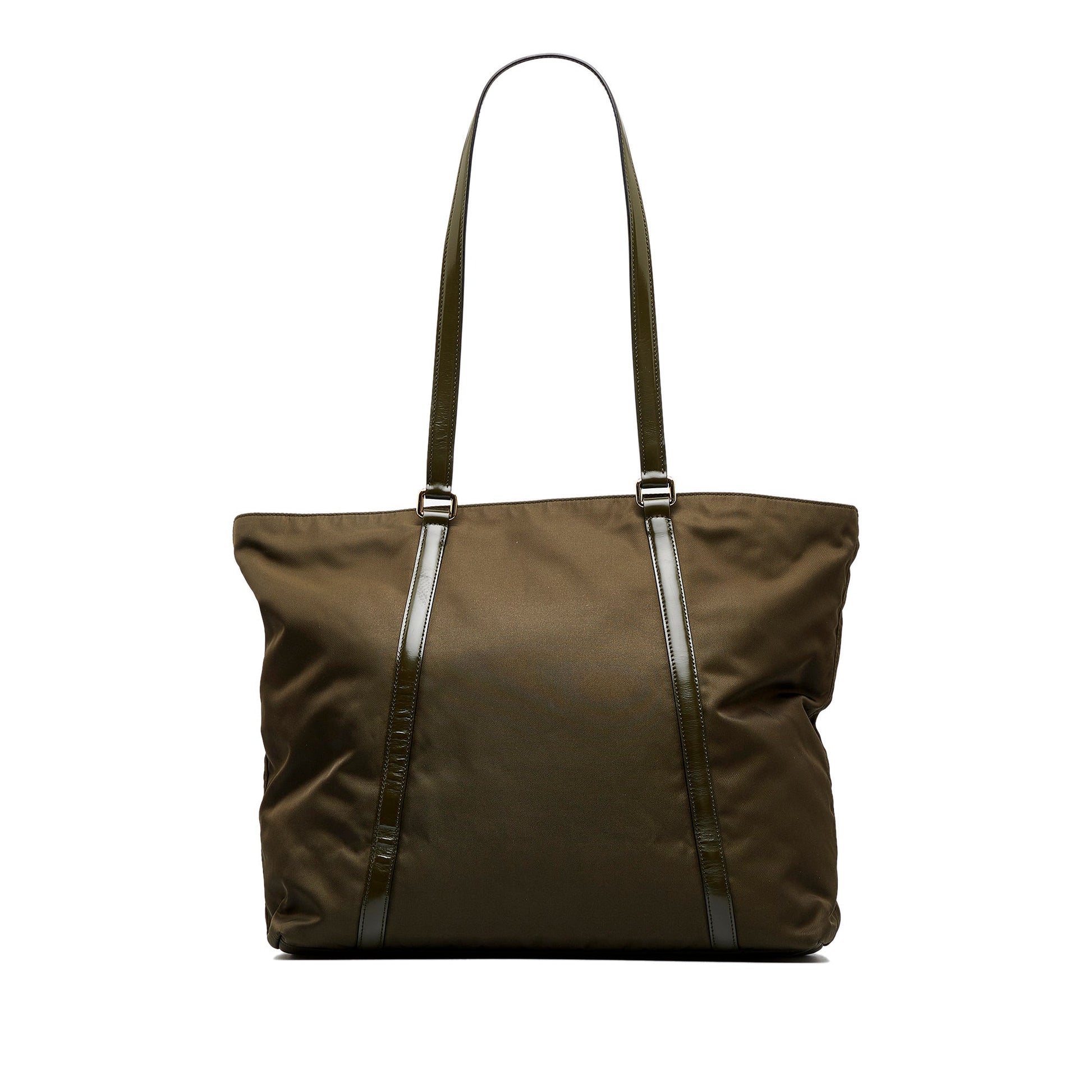 Prada Tessuto Luxury Handbag Canvas Nylon Green Travel Bag