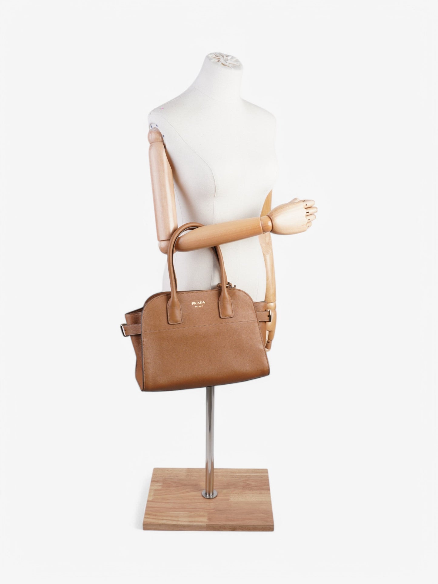 Prada Tote Bag Leather Brown